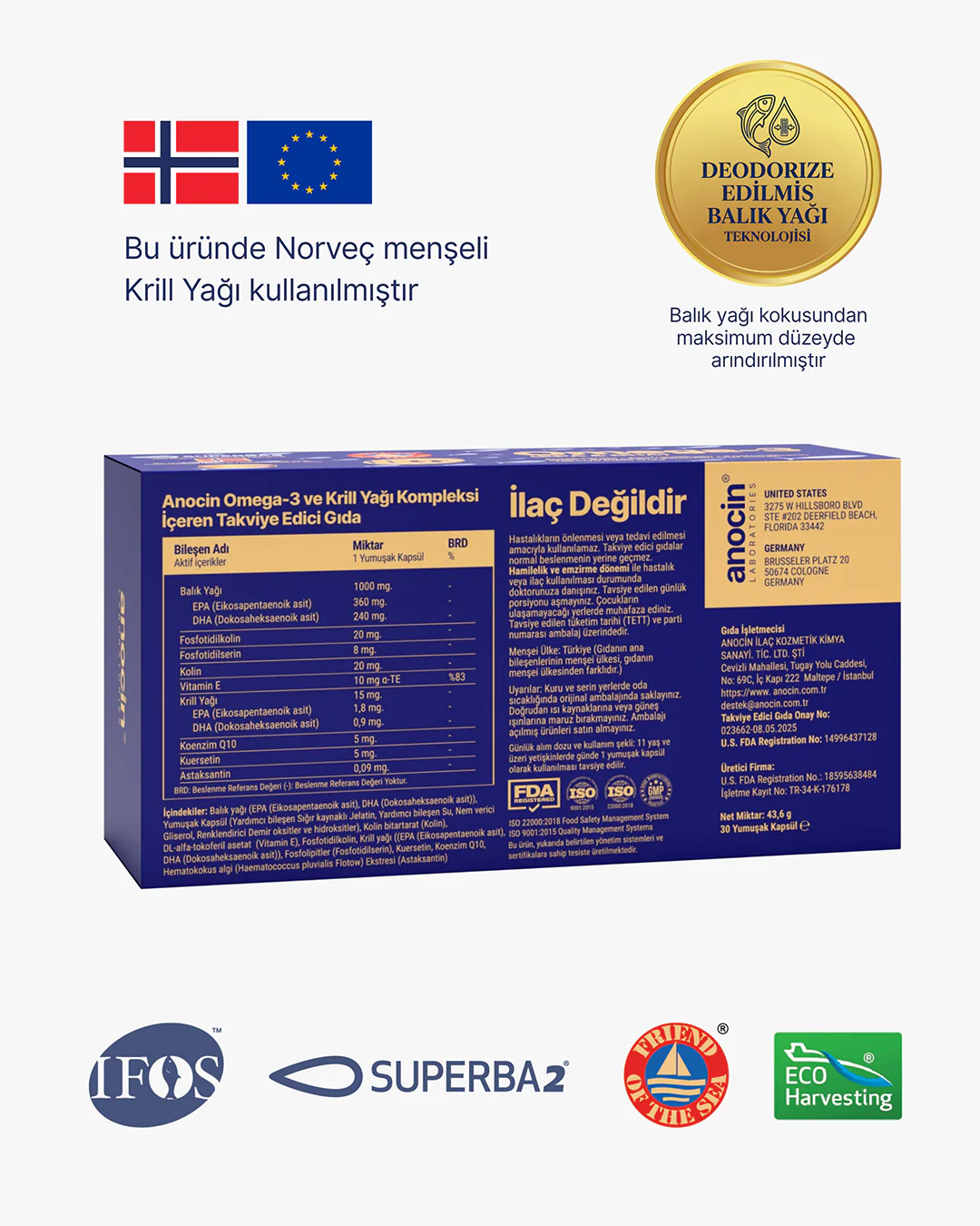 Omega-3 Complex 600 mg EPA DHA | Balık Yağı ve Fosfolipid Yapılı Krill Yağı - Image 3