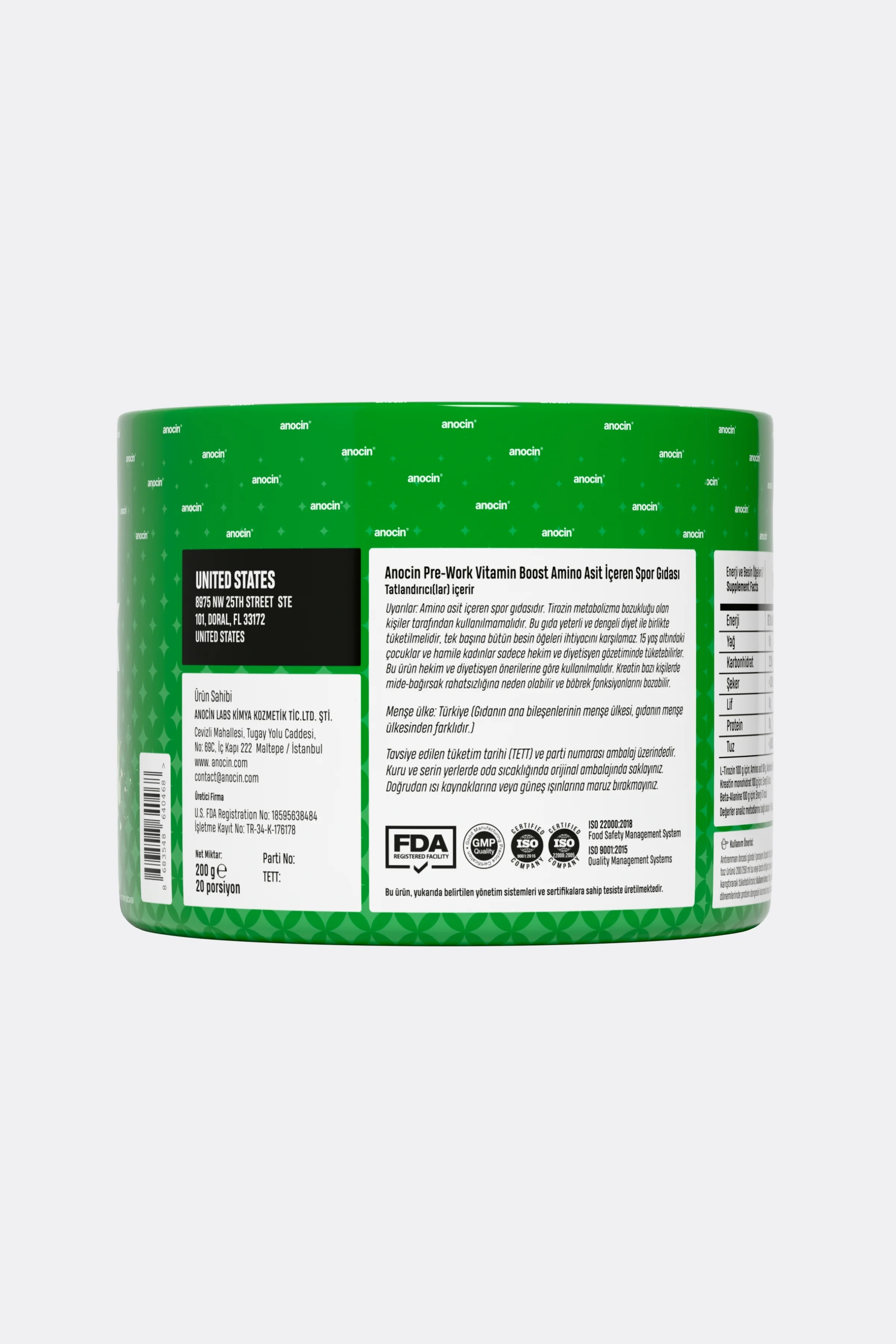 PRE-WORK Vitamin Boost - 20 Servis / Her Porsiyon 10G - Image 3